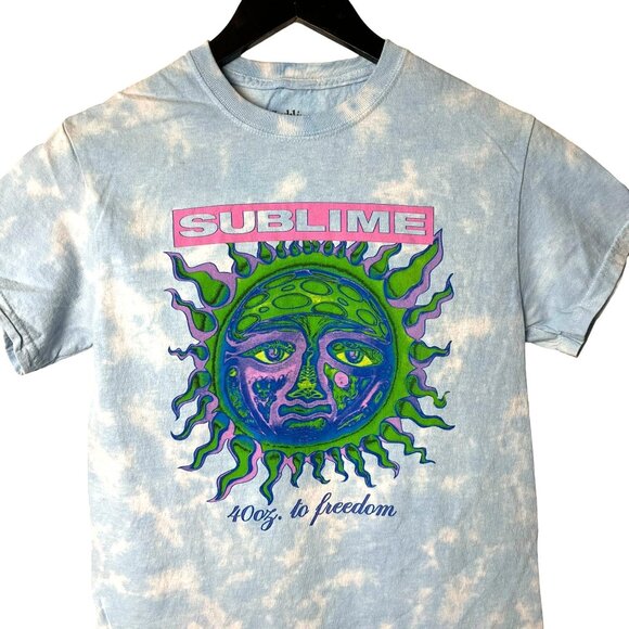 Sublime T Shirt Extra Small XS Blue White Graphic Tee - Picture 1 of 12